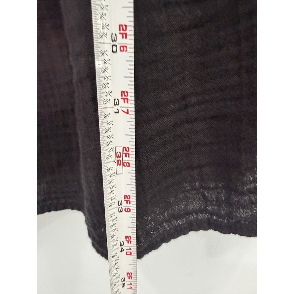 GAP Black Cotton Gauze Dress Small Ruffle Sleeve Tiered Mini Casual Boho Summer - Picture 9 of 9